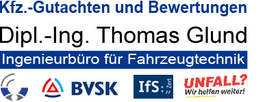 Ingenieurbüro für Fahrzeugtechnik | Dipl.-Ing. Thomas Glund | Kfz.-Gutachten und Bewertungen Logo